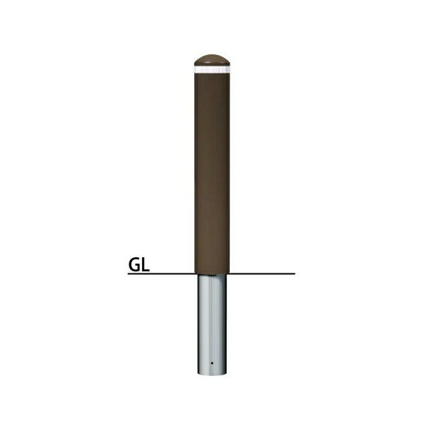 サンポール ソフトタッチボラード ダークブラウン 径138.3mm RB-138U （C）