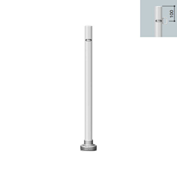 サンポール ピラータイプ アタッチメントベース式（南京錠25mm付） 片フック FPA-48AB-F01