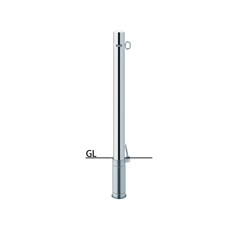 サンポール ピラー 差込式フタ付 PA-8SF-F01 片フック φ76.3(t2.0) H850