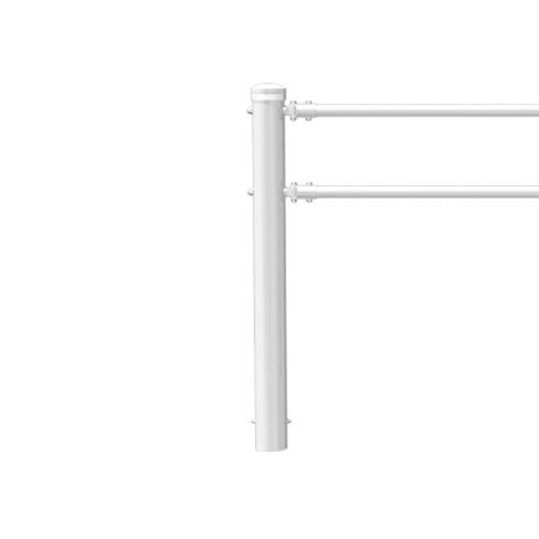 サンポール インパクト横断防止柵 2段ビームタイプ 基礎式 端部支柱 左用（ジョイント付） SP-F12U5-CL2-IMB