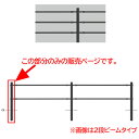 サンポール 横断防止柵 3段ビームタイプ 端部支柱 左用 SP-F162U-CL3 H880mm メタリックブラック