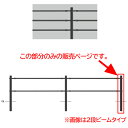 サンポール 横断防止柵 3段ビームタイプ 端部支柱 右用 SP-F162U-CR3 H880mm メタリックブラック