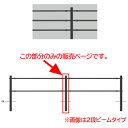 サンポール 横断防止柵 3段ビームタイプ 中間支柱 SP-F162U-P3 H880mm メタリックブラック