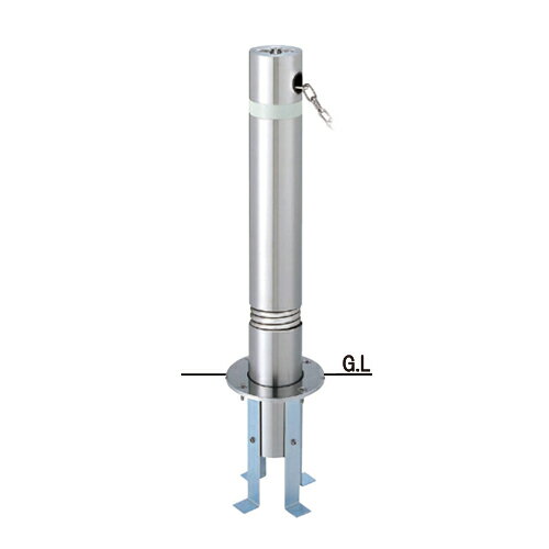 帝金 バリカー 上下式 固定式 2重スプリング付 310CS-SD 径114.3×t2.5 H690 ステンレスクサリ径6