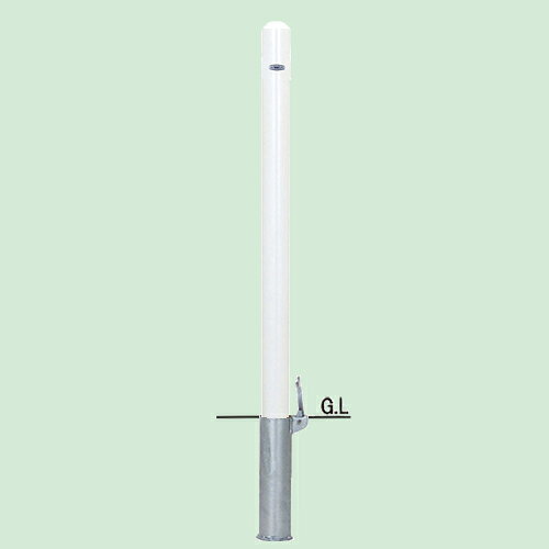 帝金 バリカー ピラー型 脱着式フタ付 52-P フックナシ 白 径60.5×t2.3 H850