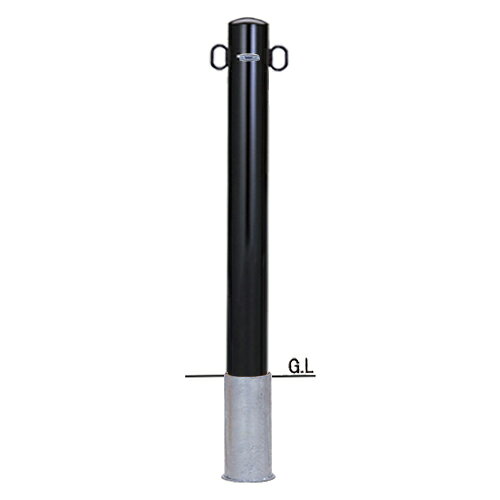 帝金 バリカー ピラー型 脱着式 54-C 両フック 茶 径101.6×t3.2 H850