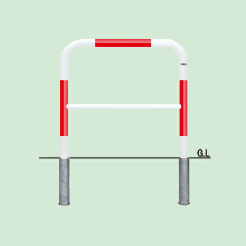 帝金 脱着式 80-C3赤白 φ42.7xt2.3 W700 H650