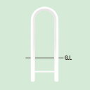 帝金 固定式 81-A2白 φ48.6×t2.3 W300 H550