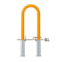 帝金 脱着式カギ付 81-PK2 φ48.6x2.3 W300 H550