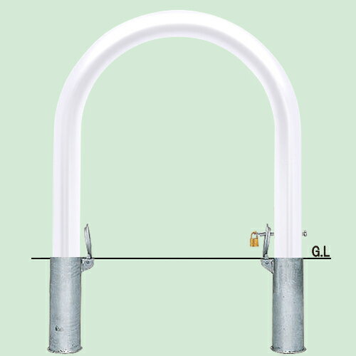 帝金 脱着式カギ付 83PK2-06白 φ76.3×t3.2 W600 H650