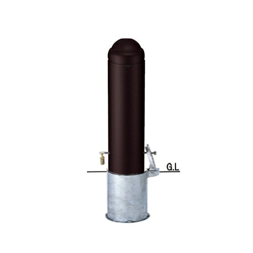 帝金 脱着式カギ付 ACT-18PKダークブラウン φ165.2×t4.5 H700