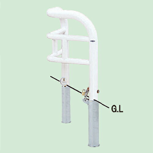 帝金 脱着式カギ付 HG83R-PK白 φ76.3×t3.2 W500×500 H750