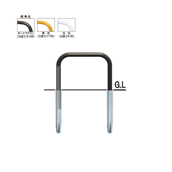帝金 固定式 土中式杭基礎タイプ HYP83A-10 支柱カバー φ76.3×t3.2 W1000 H700