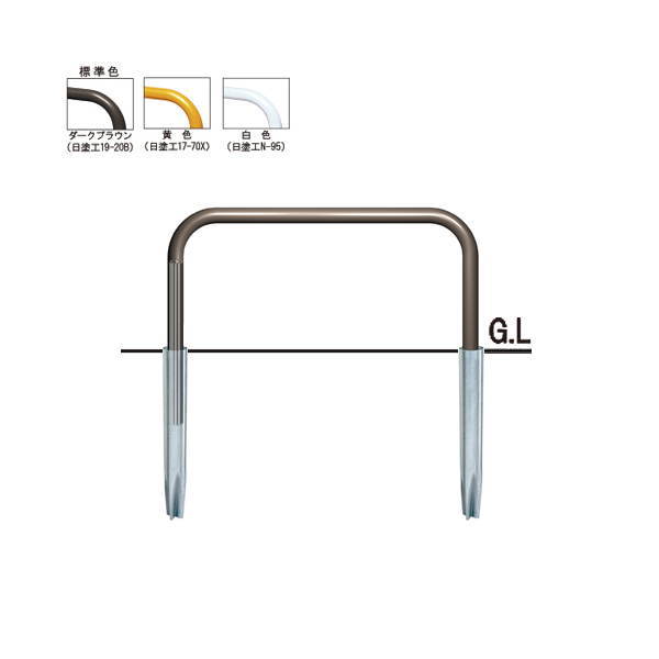 帝金 固定式 土中式杭基礎タイプ HYP83A-15 支柱カバー φ76.3×t3.2 W1500 H700