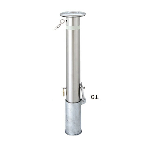 帝金 脱着式カギ付 ※端部用 KS10CT-PK φ114.3×t2.5 H700