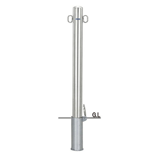 帝金 バリカー ピラー型 脱着式フタ付 S53-P 径76.3×t2.0 H850