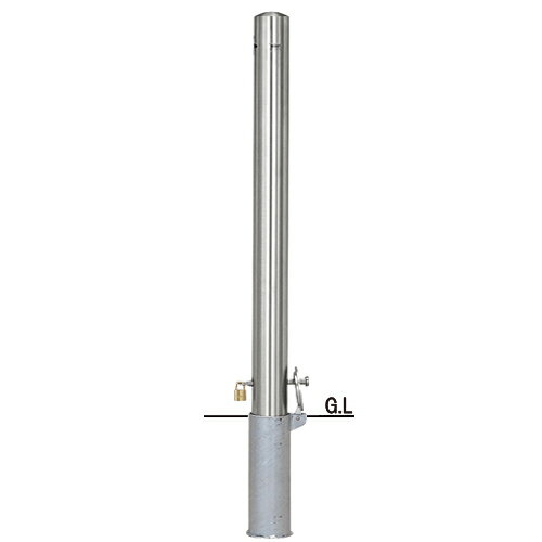 帝金 バリカー ピラー型 脱着式カギ付 ※端部用 S53PK-CT 径76.3×t2.0 H850