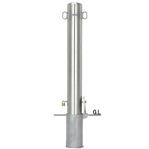 帝金 バリカー ピラー型 脱着式カギ付 S55-PK 径114.3×t3.0 H850