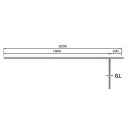帝金 固定式 S80A9MD-20W(中間支柱) φ42.7×t2.0 W2000 H350