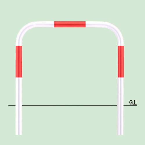 帝金 固定式 Y82A-10赤白 径60.5xt2.8 W1000 H800
