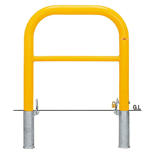 帝金 脱着式カギ付 Y83-PK3 黄 径76.3×t3.2 W750 H800