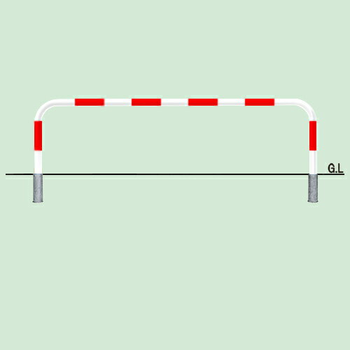 帝金 脱着式 Y83C-30赤白 径76.3×t3.2 W3000 H800