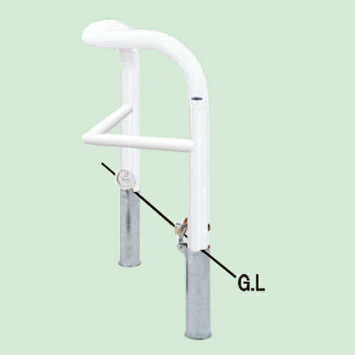 帝金 バリカー横型 脱着式カギ付 Y83R-PK3 白 径76.3×t3.2 W500×500 H800