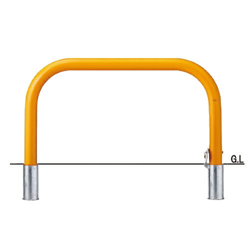 帝金 バリカー横型 脱着式 Y84C-15 黄 径101.6×t4.2 W1500 H800