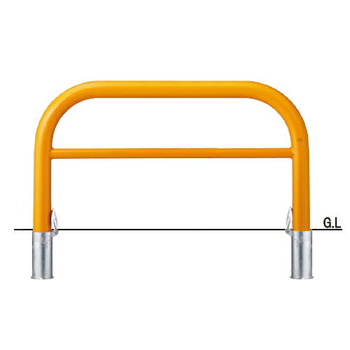 帝金 バリカー横型 脱着式フタ付 Y84P3-15 黄 径101.6×t4.2 W1500 H800