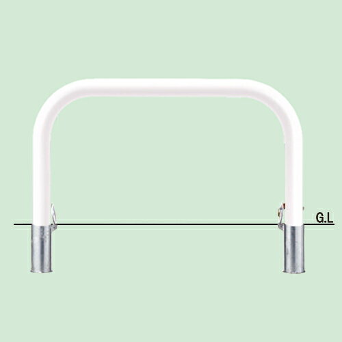 帝金 バリカー横型 脱着式カギ付 Y84PK-15 白 径101.6×t4.2 W1500 H800