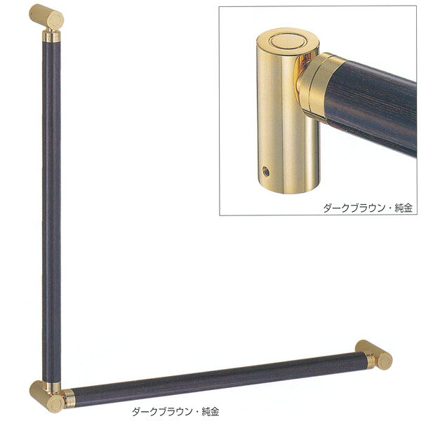 32φ 抗菌 積層＋真チュウ／A6×60、8×40ナイロンプラグ ダークブラウン・純金 ※取付ピッチ公差吸収部品付属（最大公差2mm）●お支払い方法で代引きができません。