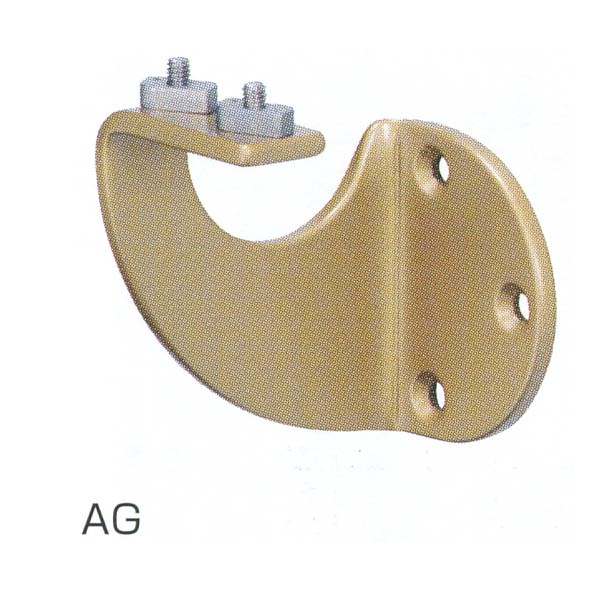 シロクマ R形スマートブラケットL受（左） ステンレス SL スマートライン丸棒用（ローター付） AG／シ..