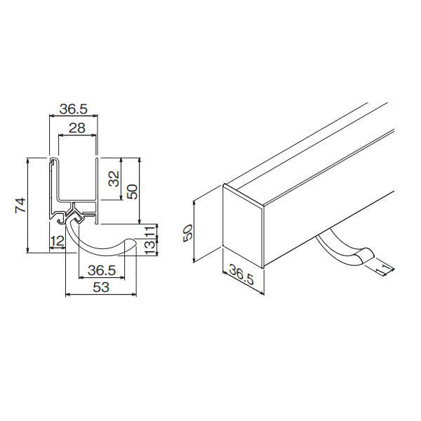 ベルク フック付長押ラック 1800mm ナチュラル MR4425 [2]