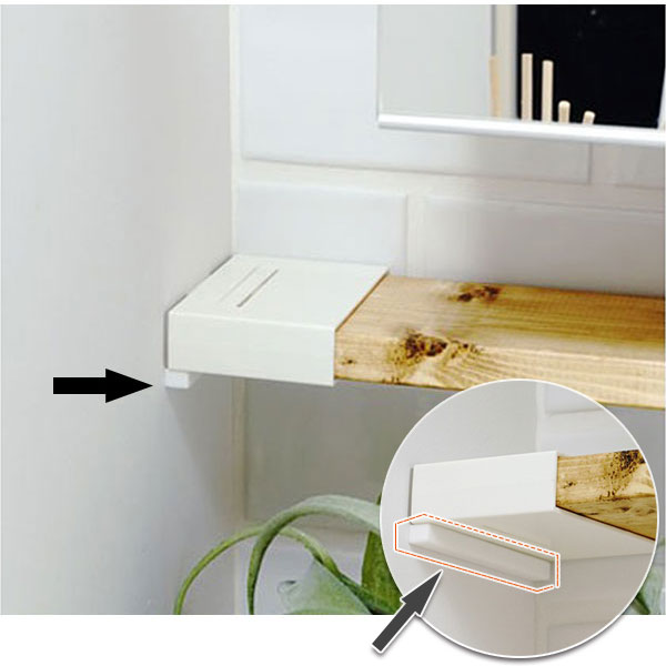 在庫処分 LABRICO ラブリコ 1×4 アジャスターサポート DXO-25 オフホワイト　幅9.1 × 奥行1 × 高さ3.1cm　1セット