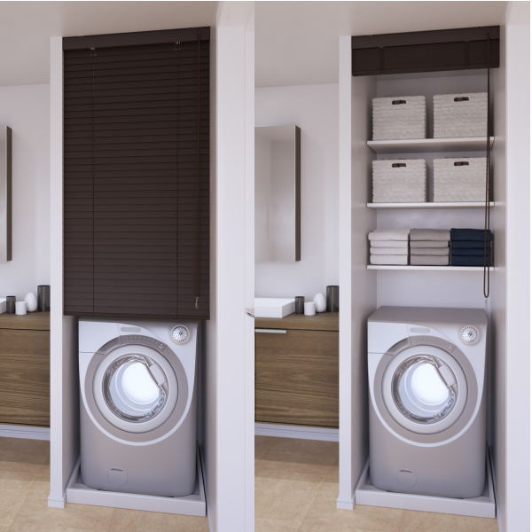 立川機工 つっぱりウッドブラインド 幅101~120mm 高さ30~80mm