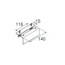 トーソー ニューリブ用部品 片カーブ止金具B ブラック 1コ 925660(3)