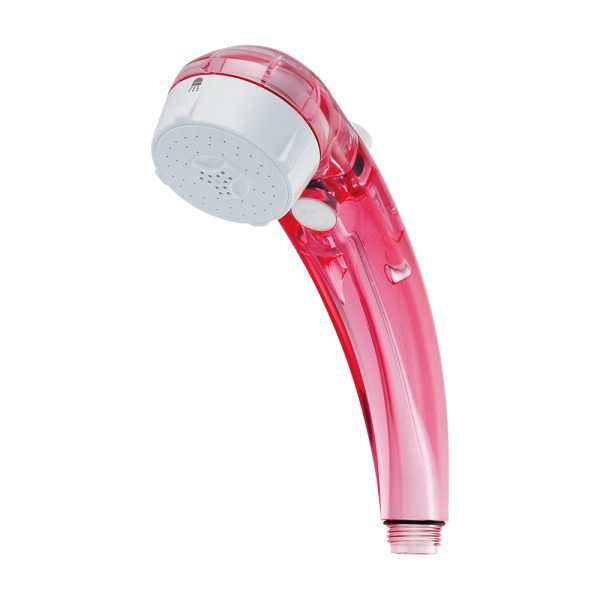 カクダイ 低水圧用マッサージストップシャワー クリアレッド 356-720-CR