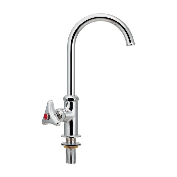 カクダイ 左ハンドル立形スワン水栓 724-764-13