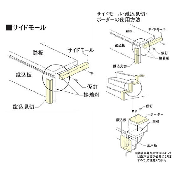 天然銘木意匠の美しさと質感のある階段です。床材「イエリアフロア銘木柄」とコーディネートできます。 ■踏板・蹴込板・側桁は銘木柄8カラー。階段室を美しい銘木柄でコーディネートできます。 ■色のばらつきを抑える特殊オレフィンシートを採用。木質のやさしい雰囲気はそのままに、統一感にあふれた美しい空間コーディネートを演出できます。 ■段鼻部をR形状化、ノンスリップ溝を大型化し、安全性に配慮しています。。 イエリアプレミア階段用のサイドモール・蹴込見切については対応する同系色部材を組み合わせください。同系色のないシカモア柄・メープル柄については専用品番を組み合わせください。 サイズ：厚さ36×幅21×長さ270mm●北海道、沖縄県、離島は別途追加送料がかかりますので高額になるので先にお問い合わせください。その場合送料に同意いただいてからの発送となりますので納期の指定はできません。 ●お時間指定はできません。個人向けの一般の宅配便ではないので夜間配送や日曜日、祝日配送はできません。地域によっては土曜日に不可のところがあります。 ●在庫品ではなく都度発注のためメーカー欠品等の場合は納期のご希望に添えません。 ●再配送の場合別途保管料、再配送料がかかることがあります。転送できる場合もありますが、できても転送料がかかります。 ●返品、交換、発注後のキャンセルはできません。 ●納入は基本的に車上お渡しとなります。 ●突然個人宅配送はできないようになる場合もあります。法人宛でもトラックが入れない場合などは営業所お引き取りになる場合があります。 ●写真はイメージです。