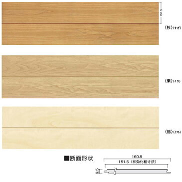 大建 化粧羽目板 日本の樹 9.5mm厚 151.5×2430mm WM11N 9枚（3.31平米）