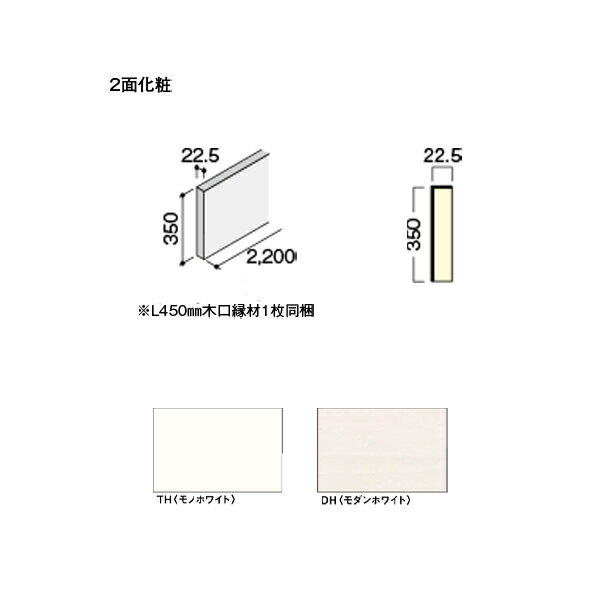 大建 ハピア階段部材 箱型 モダンスタイル箱廻側板（木口縁材同梱） 箱廻側板2200 1枚入り CC262-K41●●