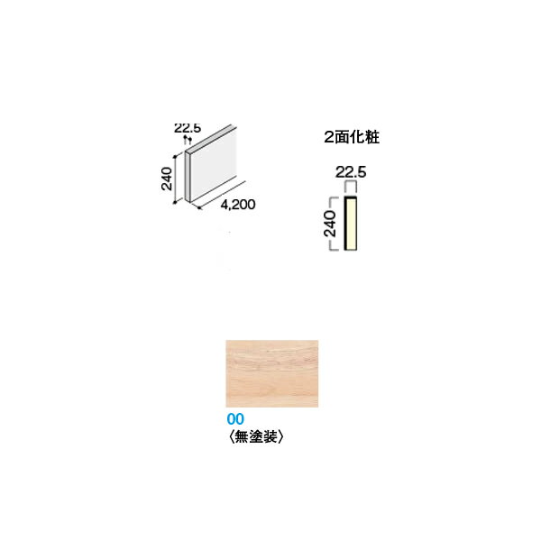 DAIKEN イエリア階段 ハモンド箱型 箱側桁（木口縁材同梱） 4200 無塗装 1枚入り CR261-K71-00