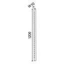 DAIKEN 背面棚柱セット H1200 FAJ1-121▲ 11mm厚 幅8mm 1梱(2本入)