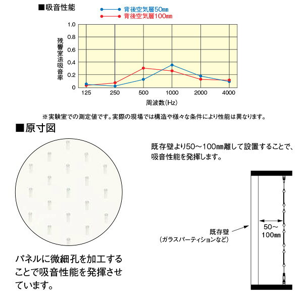 イーヅカのDAIKEN 吸音パネル オフトーン クリアパネル 厚22mm 482×482mm 4枚入 WB0902-01｜アングル2