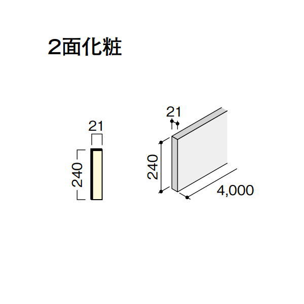 樂天商城 - DAIKEN イエリア階段部材 箱型 モダンスタイル箱側桁（木口縁材同梱） 箱側桁4000 1枚入り CC561-K11●●