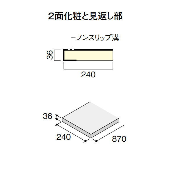 DAIKEN トリニティ階段 箱型 箱踏板 870 3枚入 CR405-23◇◇◇◇