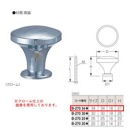 丸喜金属 真鍮 ザイールつまみ（裏ビス） B-270 サイズ34 D34Φ