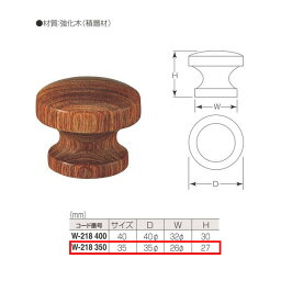 丸喜金属 マイウッド シャープつまみ（裏ビス） W-218 350 D35Φ