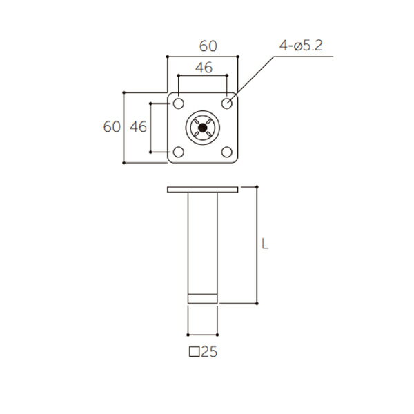 丸喜金属 スマートレグ角脚 スチール＋天然木 N-1500 サイズ100 木製 2