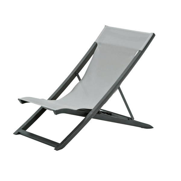 GROSFILLEX サンセットデッキチェア ブラック＋T30グレー...
